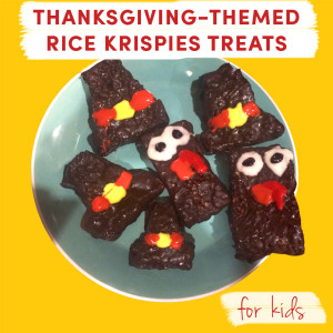 Thanksgiving-themed Rice Krispie treats